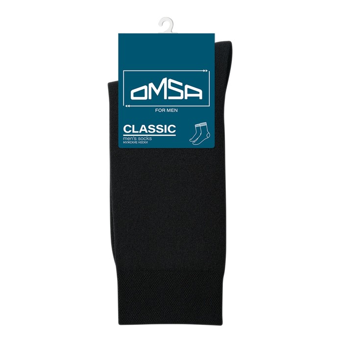 Носки мужские OMSA CLASSIC, размер 42-44, цвет nero омса носки 208 classic nero 42 44