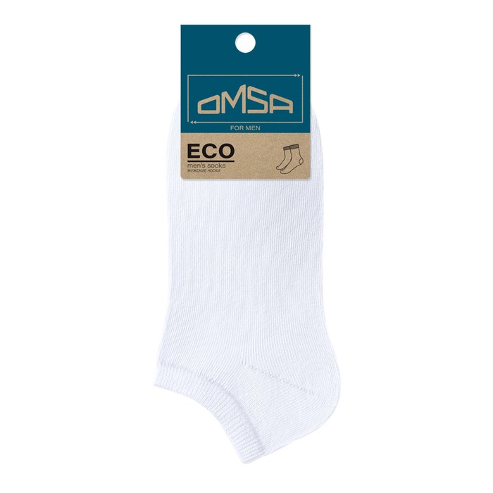 Носки мужские укороченные OMSA ECO, размер 42-44, цвет bianco носки omsa укороченные bianco белые 42 44 размер