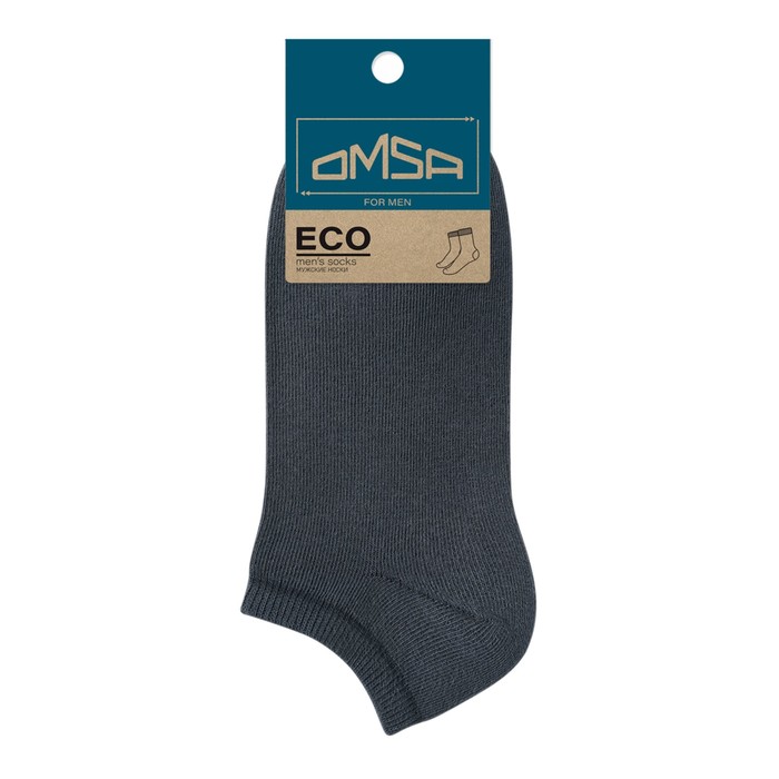 Носки мужские укороченные OMSA ECO, размер 42-44, цвет grigio scuro носки мужские omsa classic размер 42 44 цвет grigio scuro
