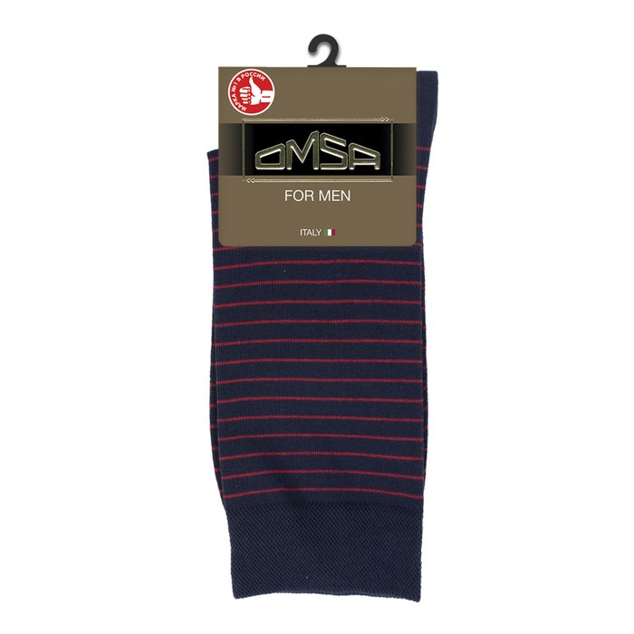 Носки мужские OMSA STYLE, размер 42-44, цвет rosso носки omsa style 501 1 шт размер 42 44 rosso красный