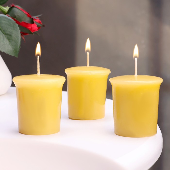Набор свечей ароматических Vanilla Cupcake, ванильный кекс, 3 шт, 5х4,5 см