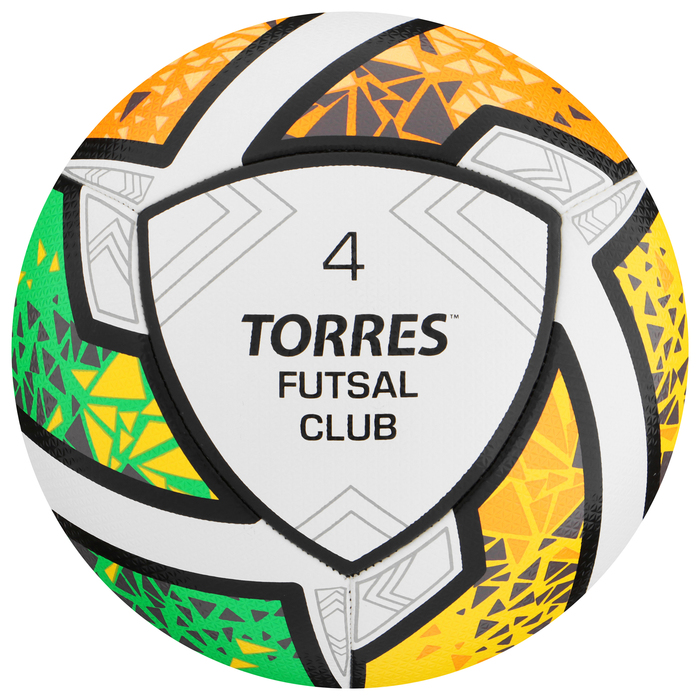Мяч футазльный TORRES Futsal Club FS323764, PU, гибридная сшивка, 10 панелей, р. 4 мяч футзальный torres futsal resist pu полугибридная сшивка 24 панели размер 4