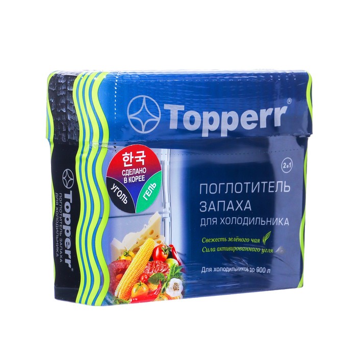 Поглотитель запаха Topperr для холодильника Зеленый чай/уголь