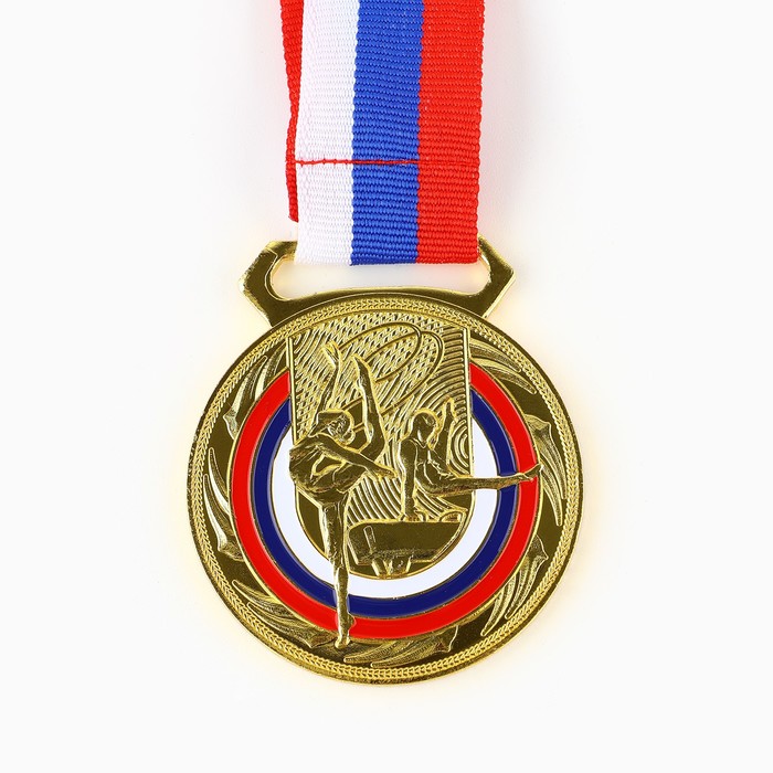 Медаль тематическая 194 «Гимнастика», золото, d = 5 см медаль тематическая балет золото d 4 см
