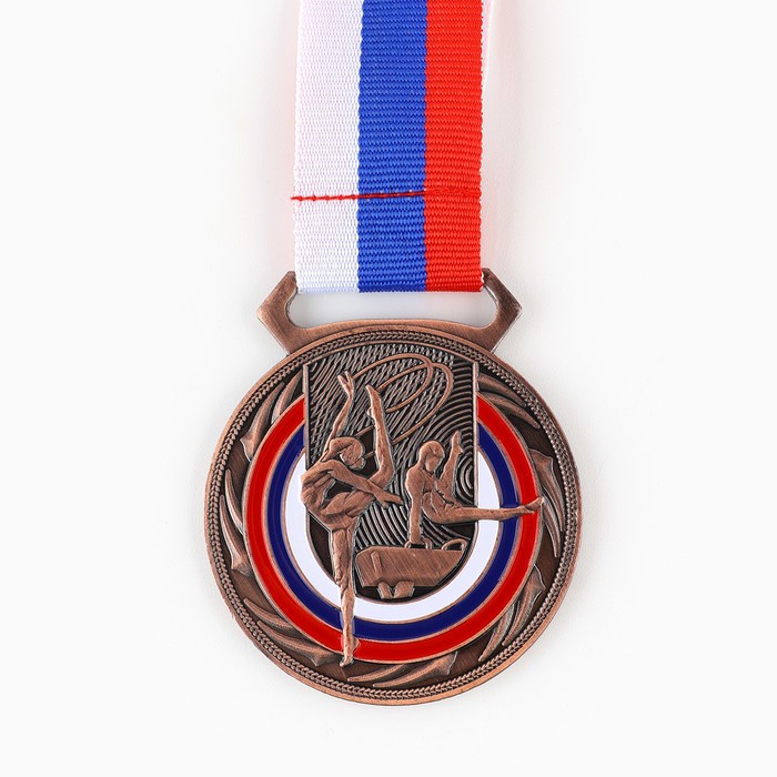 Медаль тематическая 194 «Гимнастика», бронза, d = 5 см медаль тематическая гимнастика серебро d 5 см