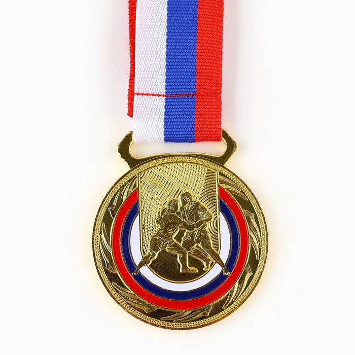Медаль тематическая 195 «Борьба», золото, d = 5 см медаль тематическая балет золото d 4 см