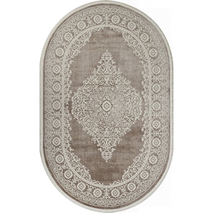 

Ковёр овальный Kardelen Marmaris, размер 77x150 см, цвет cream/d.beige