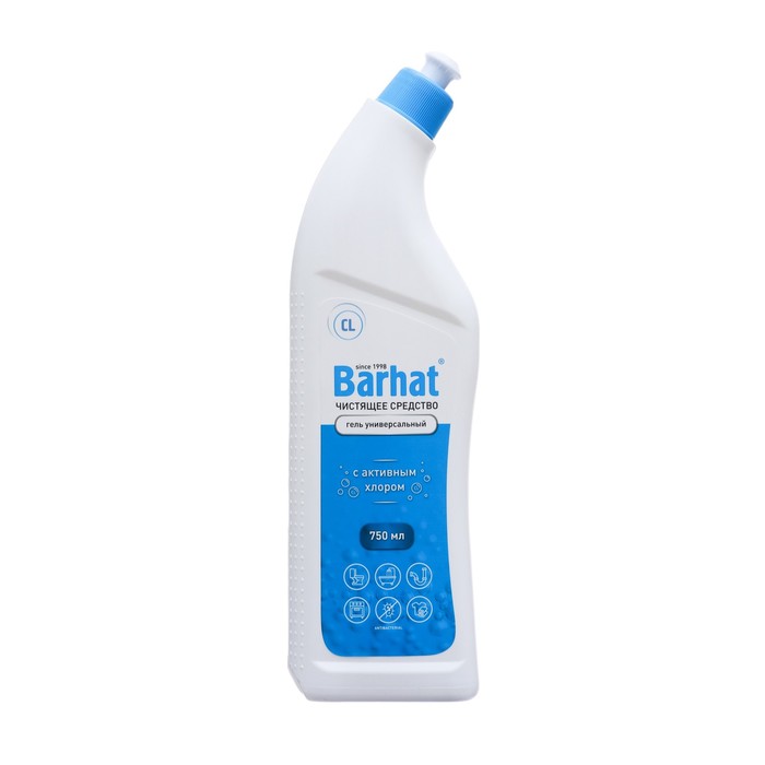 Универсальное чистящее средство BARHAT с активным хлором, 750 мл средство чистящее выгодная уборка универсальное с активным хлором гель 750мл