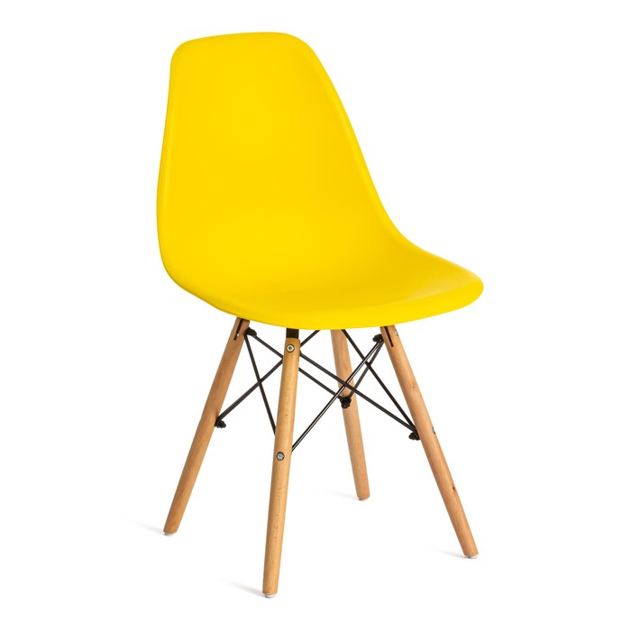 Стул CINDY (EAMES) (mod, 001) дерево бук/металл/сиденье пластик, желтый 51x46x82,5 см стул tetchair secret de maison cindy iron chair eames mod 002 металл пластик 51x46x82 5 желтый