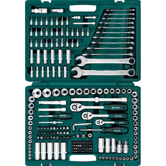 Набор инструментов в кейсе KRAFTOOL 27888-H216, универсальный, 216 предметов набор инструментов в кейсе kraftool 27888 h216 универсальный 216 предметов