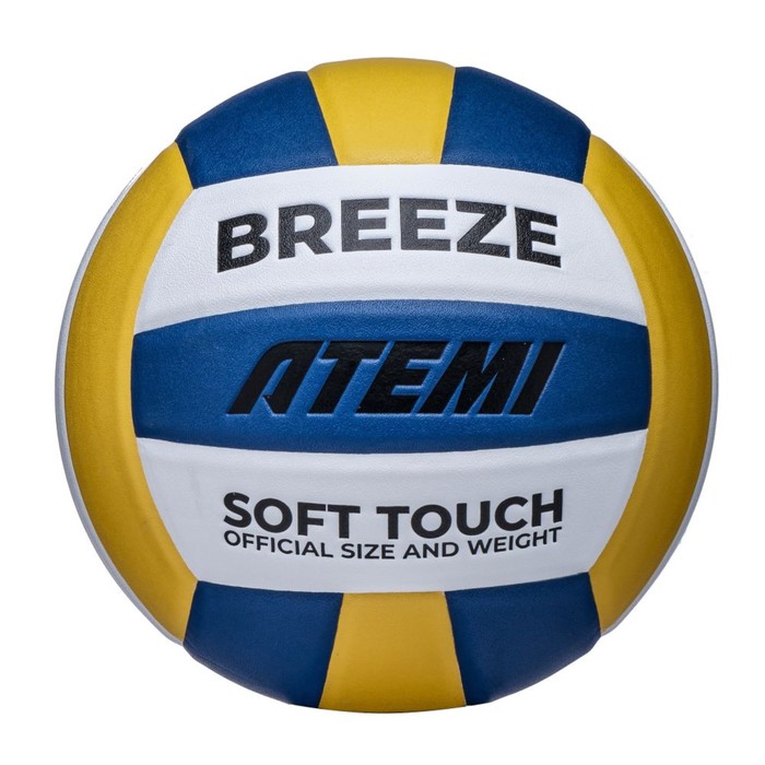 Мяч волейбольный Atemi Breeze (N), синтетическая кожа Microfiber, 18 панелей, клееный, окружность 65-67 см мяч волейбольный atemi jet синтетическая кожа pu soft бел красн 12 панелей