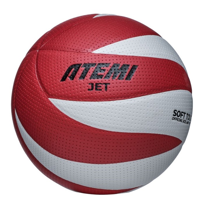 Мяч волейбольный Atemi Jet (N), синтетическая кожа PU Soft, 12 панелей, клееный, окружность 65-67 см мяч волейбольный atemi team синтетическая кожа pu soft красн бел син зел
