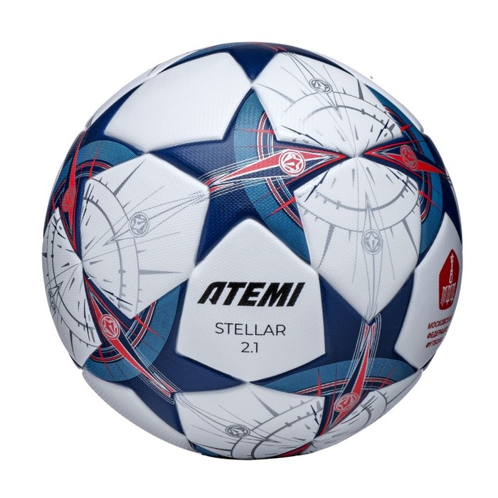 Мяч футбольный Atemi STELLAR-2.1, PU+EVA, р.4, Thermo mould (б/швов), окруж 65-66