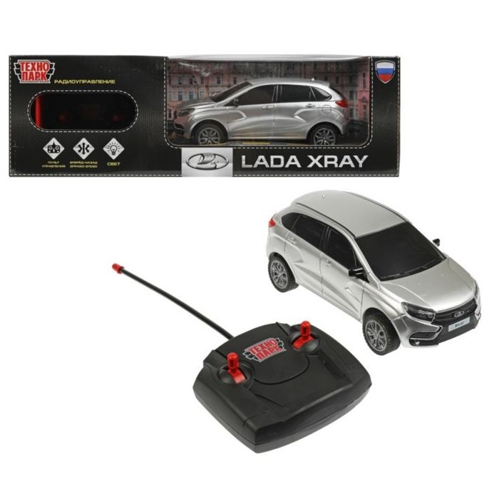Машина радиоуправляемая, LADA XRAY, световые эффекты, 18 см, серебряный машина радиоуправляемая lada xray световые эффекты 18 см серебряный