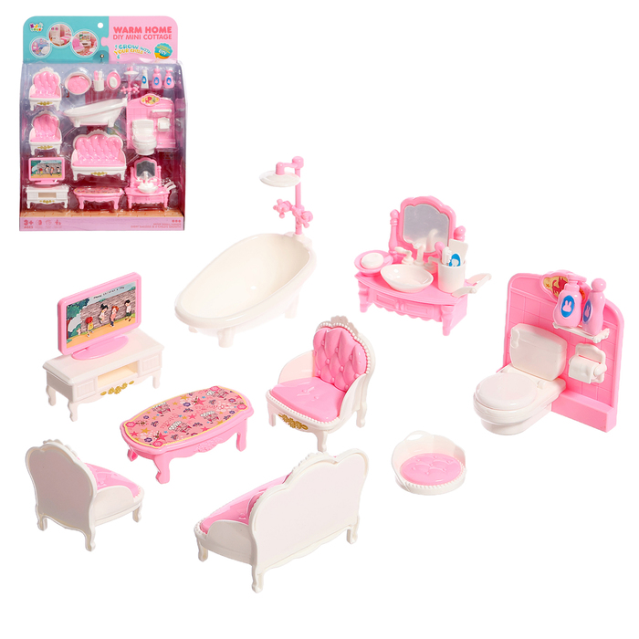 Набор мебели для кукол «Уют» набор мебели для кукол 5 21 предмет в пакете
