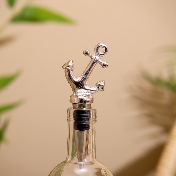 Пробка для бутылки Якорь алюминий 5х2х14 см 695₽