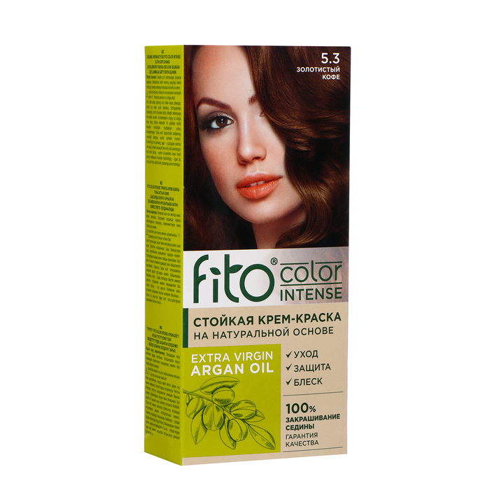 

Стойкая крем-краска для волос Fito color intense тон 5.3 золотистый кофе, 115 мл