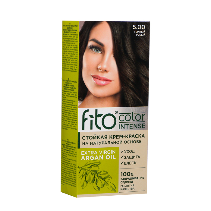 

Стойкая крем-краска для волос Fito color intense тон 5.00 темный русый, 115 мл