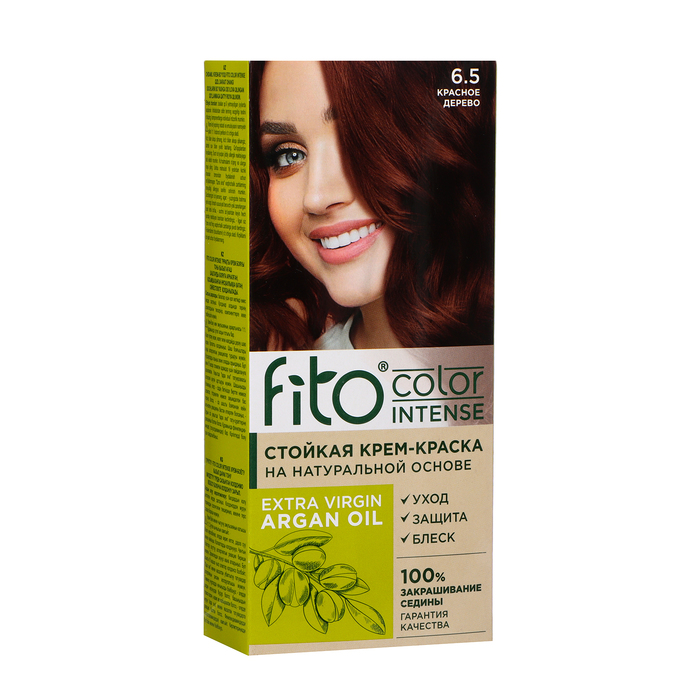 

Стойкая крем-краска для волос Fito color intense тон 6.5 красное дерево, 115 мл