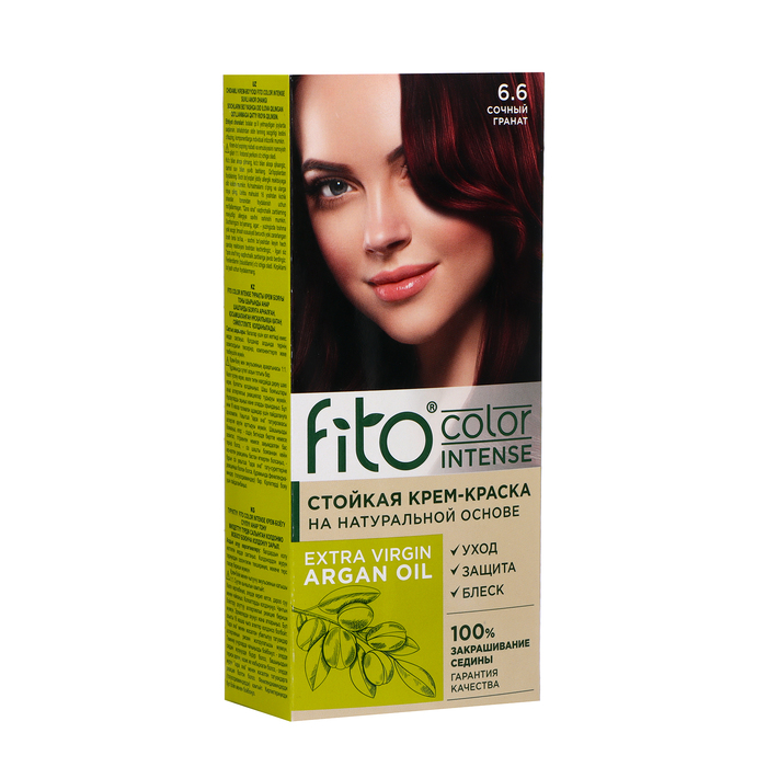 

Стойкая крем-краска для волос Fito color intense тон 6.6 сочный гранат, 115 мл