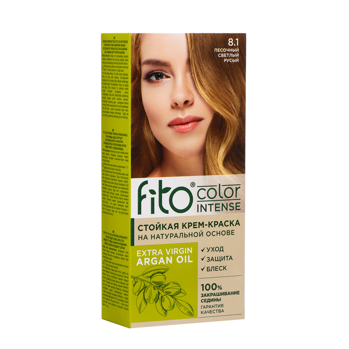 

Стойкая крем-краска для волос Fito color intense тон 8.1 песочный светлый русый, 115 мл