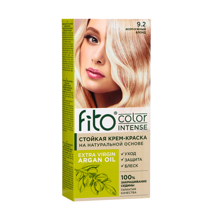 

Стойкая крем-краска для волос Fito color intense тон 9.2 жемчужный блонд, 115 мл