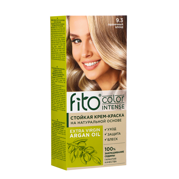 

Стойкая крем-краска для волос Fito color intense тон 9.3 пшеничный блонд, 115 мл