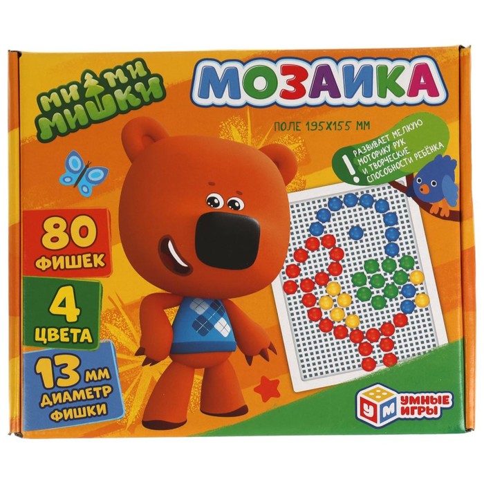 Мозаика «Ми-Ми-Мишки», 80 фишек мозаика умные игры мозаика пластиковая 80 фишек 4 цвета