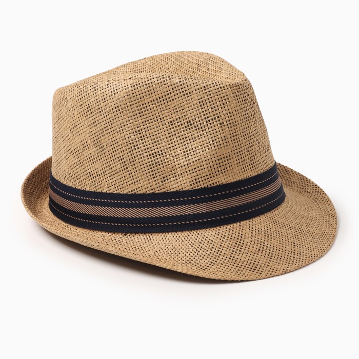цена Шляпа мужская MINAKU Пляж, размер 58, цвет коричневый