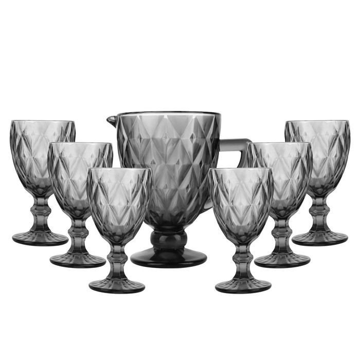 Набор для напитков Bekker, 7 предметов, цвет серый набор для напитков брашмания гранит 7 предметов стекло