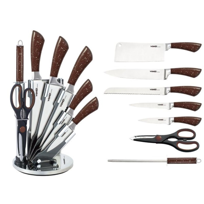Набор кухонных ножей Winner, 8 предметов набор кухонных ножей winner wr 7359