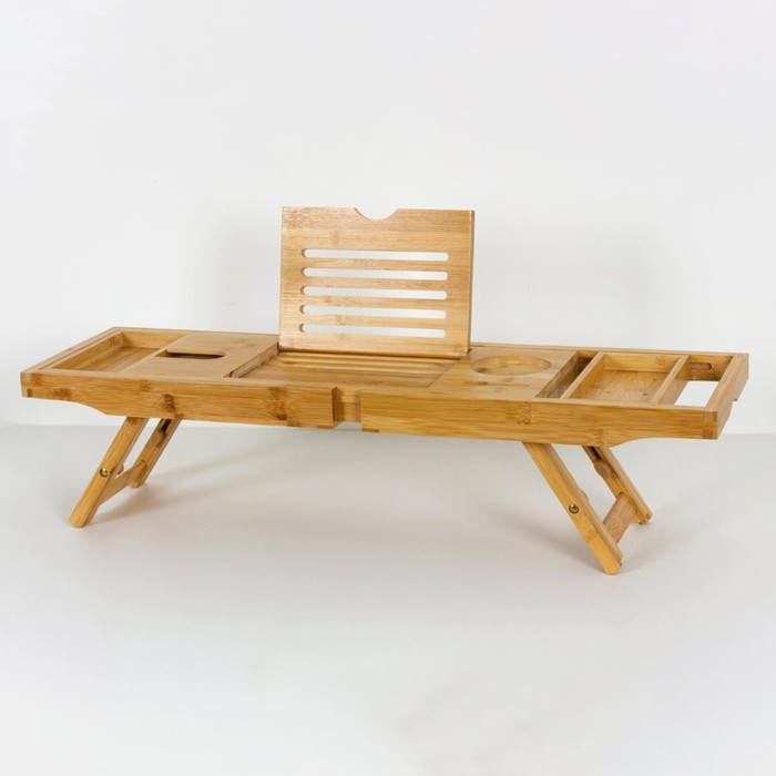 Столик для ванной на ножках Joy Home, бамбук столик сервировочный 50х30см на ножках бамбук