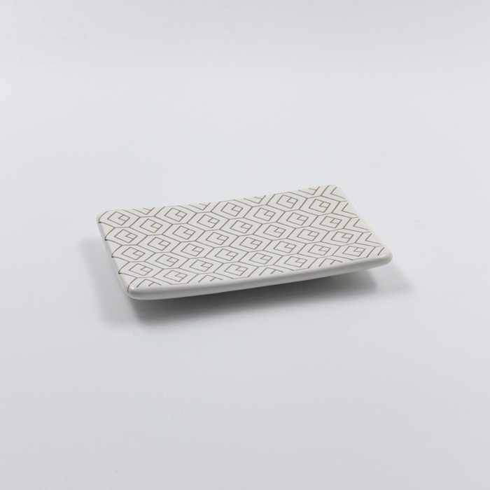 Мыльница настольная Joy Home, керамика, золотой узор