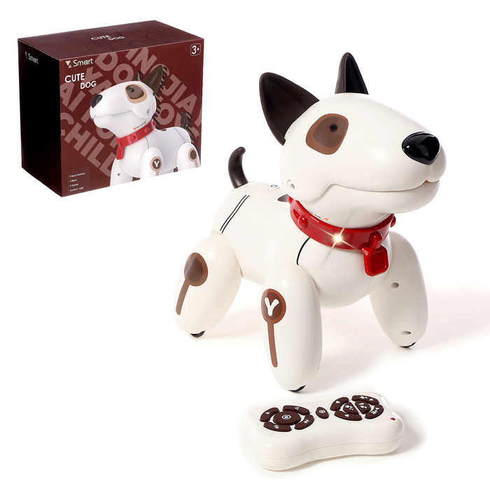 Робот-собака «Рэкс», радиоуправляемый, световые и звуковые эффекты радиоуправляемый робот собака smart pet