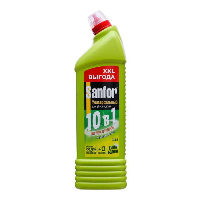 Чистящее универсальное средство SANFOR, Лимонная свежесть, 1,5 л