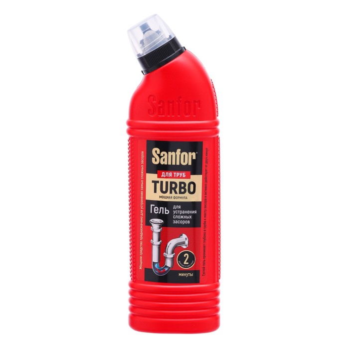 Средство для очистки канализационных труб SANFOR Turbo, 500 гр средство для очистки сифонов ravak turbo cleaner x01105 1000 мл