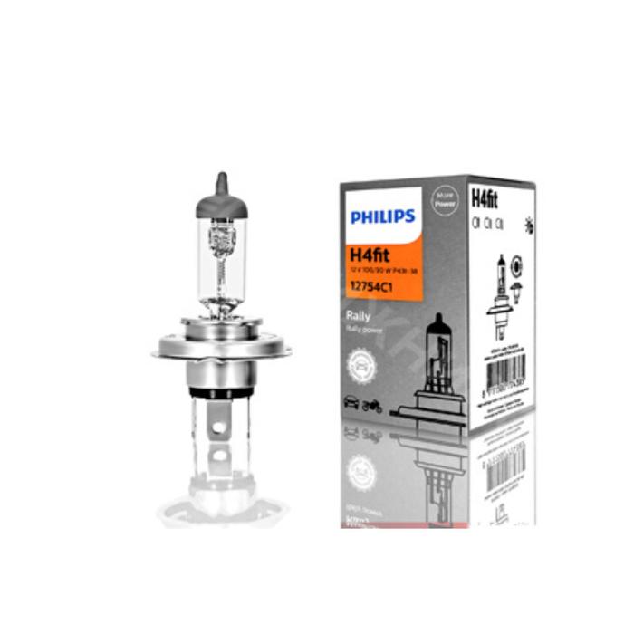 

Лампа автомобильная Philips H4 12 В, 100/90W (P43t) Rally - тип 12754C1