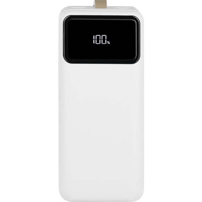 Внешний аккумулятор TFN Porta LCD PD, 40000 мАч, 2 USB, Type-C, microUSB, белый цена и фото