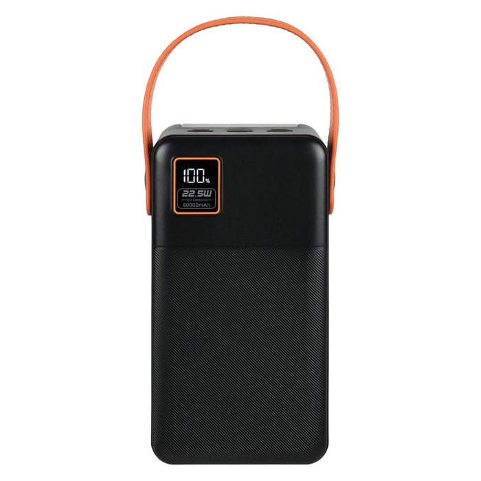Внешний аккумулятор TFN Porta LCD PD, 60000 мАч, 2 USB, Type-C, microUSB, черный цена и фото