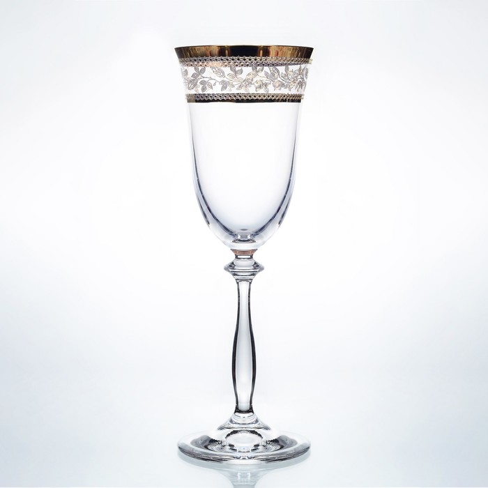 Набор бокалов для вина Crystalex «Анжела. Панто золото», 250 мл, 6 шт