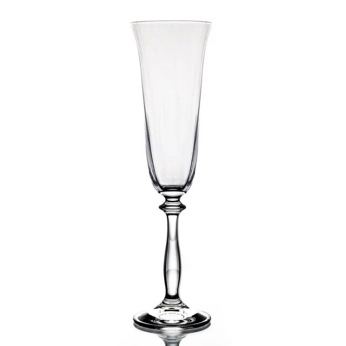 Набор бокалов для шампанского Crystalex «Анжела. Оптика», 190 мл, 2 шт набор бокалов для шампанского bohemia crystal анжела 190 мл 6 шт