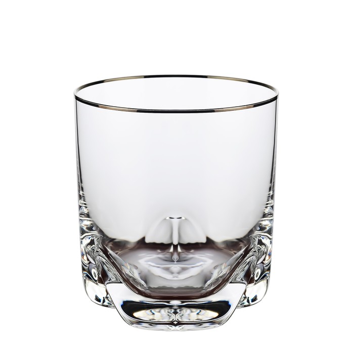 Набор стаканов для виски Crystalex «Барлайн. Отводка платиной», 280 мл, 6 шт цена и фото
