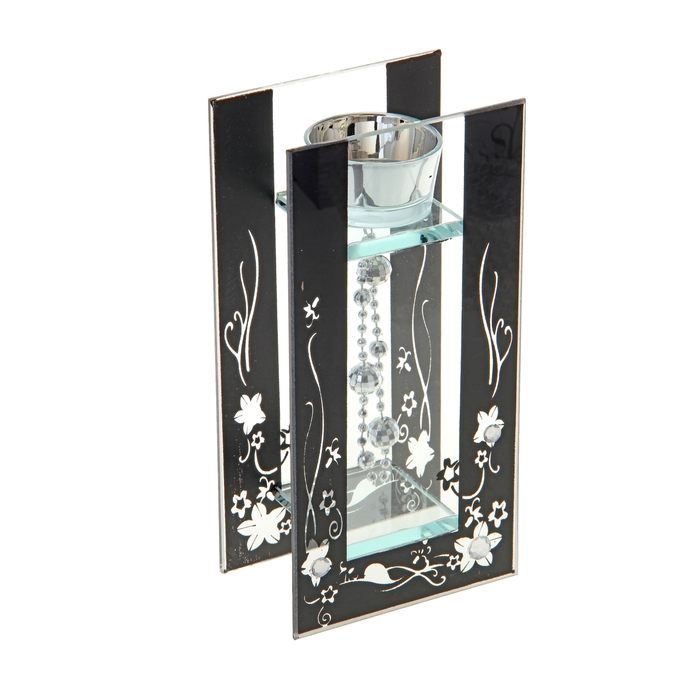 Подсвечник "Светомузыка", цвет черный