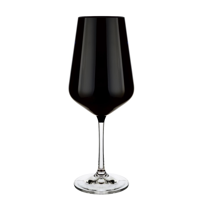 Набор бокалов для вина Crystalex «Сандра», 450 мл, 6 шт, цвет чёрный