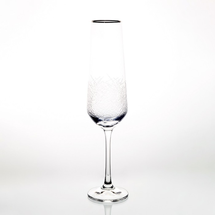Набор бокалов для шампанского Crystalex «Сандра. Frost», 200 мл, 6 шт набор бокалов crystalex сандра 540 мл 6 шт