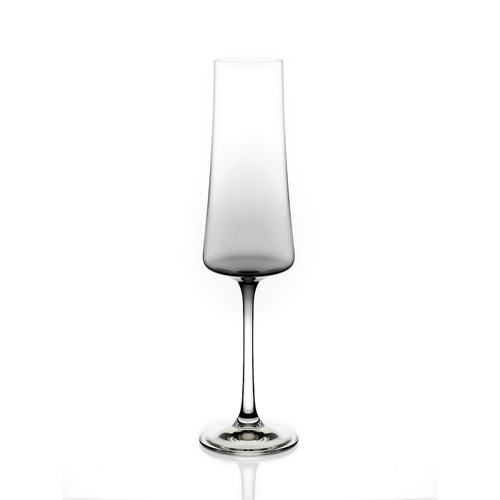 Набор бокалов для шампанского Crystalex «Экстра», 210 мл, 6 шт, цвет серый