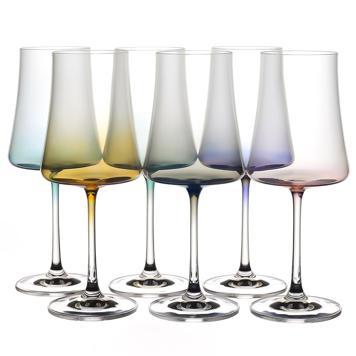 Набор бокалов для вина Crystalex «Экстра. Ассорти», 460 мл, 6 шт набор бокалов для вина экстра 460 мл декор листья 6 шт