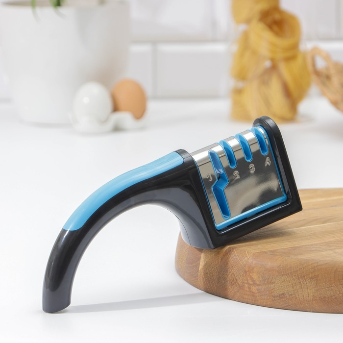 фото Точилка для ножей (металл, керамика) и ножниц, полировка, 22×8×6 см, цвет микс