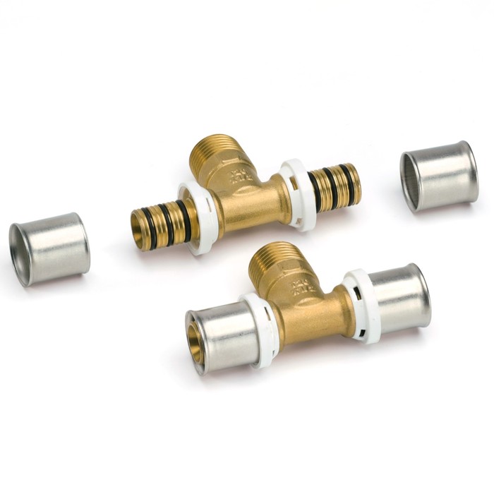 

Тройник-пресс RIIFO Omni, d=26 x 3/4" x 26 мм, наружная резьба, латунь