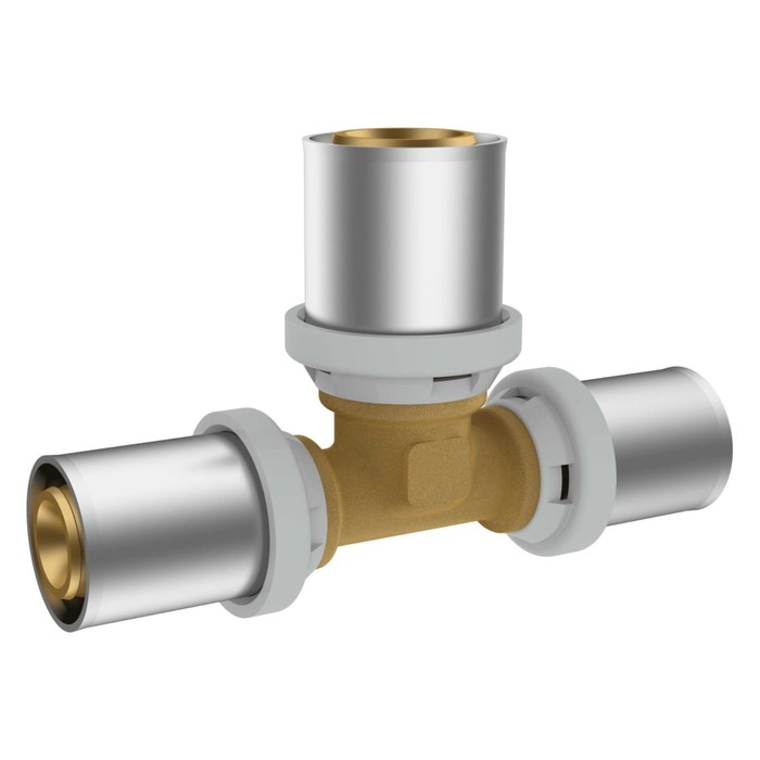 Тройник-пресс RIIFO Omni, d=63 x 50 x 63 мм, редукционный, латунь тройник переходной политэк полипропиленовый d 63 x 50 x 63 мм